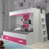 lit superposé enfant avec tiroir de rangement et etagere, Gamme dream 9