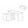 Bureau d'angle 3 tiroirs, Gamme office
