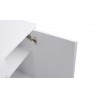 Bureau design blanc avec pieds en métal chrome, Gamme prado