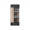 Étagère murale en bois, 1 porte, 3 niches, Gamme mya