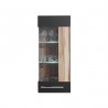 Étagère murale en bois, 1 porte, 3 niches, Gamme mya