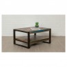 Table basse double plateau en teck recyclé, rectangulaire, Gamme atelier