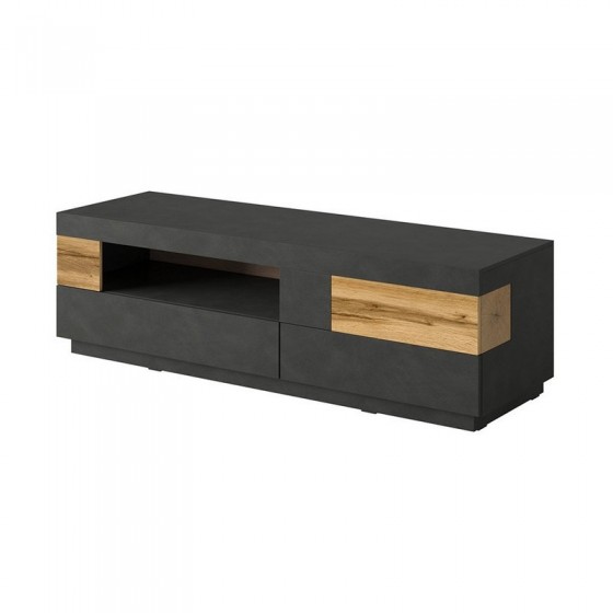 Meuble tv en bois, 2 tiroirs, 1 niche, 1 porte, Gamme florence