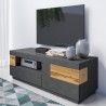 Meuble tv en bois, 2 tiroirs, 1 niche, 1 porte, Gamme florence