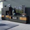 Meuble tv en bois, 2 tiroirs, 1 niche, 1 porte, Gamme florence