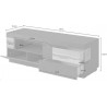 Meuble tv en bois, 2 tiroirs, 1 niche, 1 porte, Gamme florence