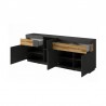 Buffet en bois, 219 cm longeur, 4 portes, 2 tiroirs, Gamme florence