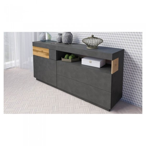 BUFFET DESIGN , 3 TIROIRS, 1 NICHE, 1 PORTE, GAMME FLORENCE