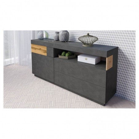BUFFET DESIGN , 3 TIROIRS, 1 NICHE, 1 PORTE, GAMME FLORENCE