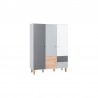 Armoire enfant en bois 4 portes, 2 tiroirs, Gamme tomar
