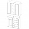 Armoire dressing contemporaine 4 portes , Gamme arte