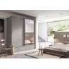 Armoire dressing  2 portes coulissantes avec miroir et led , Gamme concept