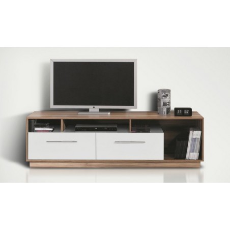 Meuble tv en bois, 2 tiroirs, 3 niches, Gamme mya