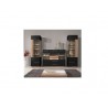 Buffet en bois, 2 portes vitrées, 4 tiroirs, Gamme mya