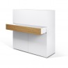 Meuble secretaire design 3 portes 1 tiroir , Gamme focus