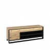 SALON TV COMPLET BOIS ET METAL NOIR AVEC LED ? GAMME SVEN