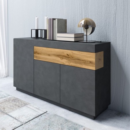 Buffet en bois, 3 portes, 1 tiroir, Gamme florence