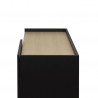 Meuble tv design avec une porte coulissante, chêne et noir, Gamme nina