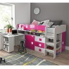 Lit combiné enfant 90x200  avec bureau et rangements  , Gamme dream