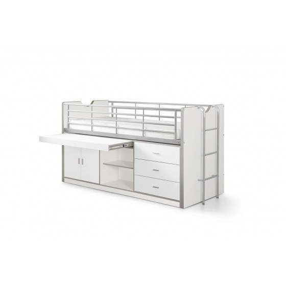 Lit compact enfant 90x200 avec bureau rabattable- Gamme bonny
