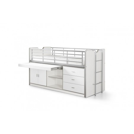 Lit compact enfant 90x200 avec bureau rabattable- Gamme bonny
