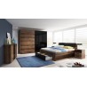 Armoire dressing design 2 portes coulissantes chene et noir , Gamme wesel