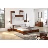 Lit double  design adulte en bois pin massif  , Gamme nash