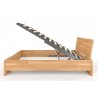 Lit adulte en  bois hetre massif avec sommier relevable , Gamme indigo