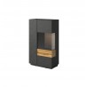Vaisselier design bas, 1 porte, 1 porte vitrée a droite,  Gamme florence