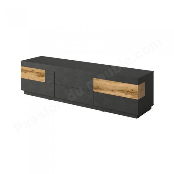 Meuble tv en bois, 6 tiroirs, Gamme florence