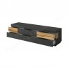 Meuble tv en bois, 6 tiroirs, Gamme florence