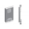 Armoire dressing,  longeur 100 cm, 2 portes , 2 pendries et 5 niches, couleur somona,  Gamme WAVE