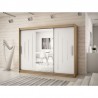 Armoire dressing,  longeur 250 cm, 3 portes, 2 penderies et 10 niches,  Gamme YORK_01
