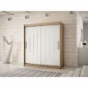 Armoire dressing,  longeur 150 cm, 2 portes, 2 penderies et 5 niches,  Gamme YORK