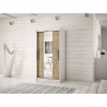 Armoire dressing,  longeur 120 cm, 2 portes, 2 penderies et 5 niches,  Gamme YORK_01