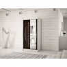 Armoire dressing,  longeur 120 cm, 2 portes, 2 penderies et 5 niches,  Gamme YORK_02