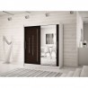 Armoire dressing,  longeur 180 cm, 2 portes, 2 penderies et 10 niches,  Gamme YORK_02