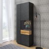 Vaisselier en bois, 2 portes, 8 étagères, 1 niche, Gamme florence