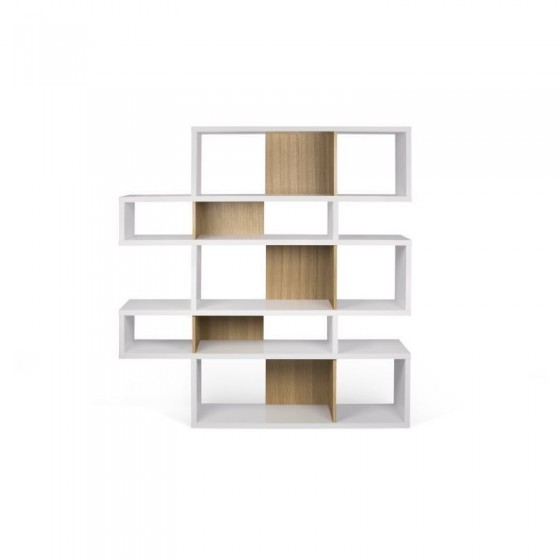 Bibliothèque design multi-niches finition chêne, Gamme london