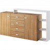 Buffet design, 180 cm de longueur, 2 portes 4 tiroirs, Gamme evo