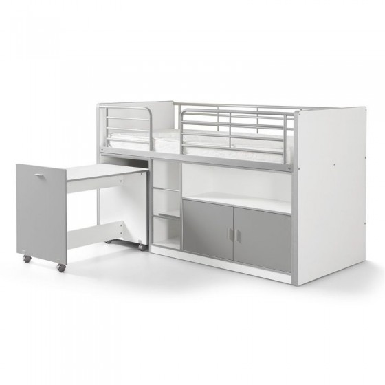 Lit compact enfant 90x200 avec bureau- Gamme bonny