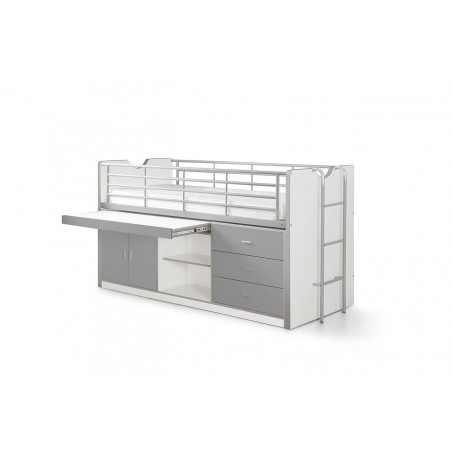 Lit compact enfant 90x200 avec bureau rabattable- Gamme bonny