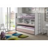 Lit superpose enfant 90x200 avec rangements , Gamme bonny