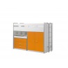 Lit mezzanine 90x200 avec bureau et rangements, Gamme bonny