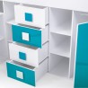 Lit combiné enfant 90x200  avec escalier  et  bureau , Gamme dream