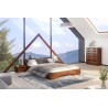 Lit double  design 2 places bois  pin massif, Gamme vento