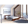 Lit bas design en  pin  massif , Gamme miro