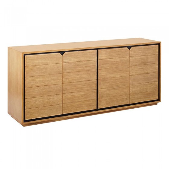 Buffet design en teck massif 4 portes, Gamme dynamic