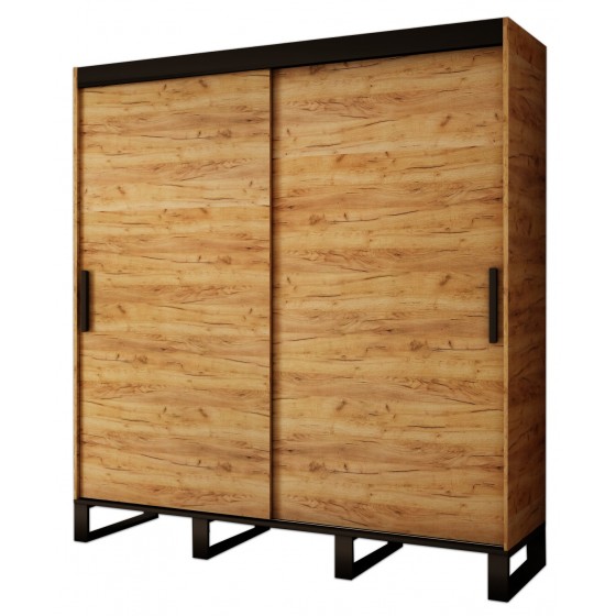 Armoire dressing,  2 portes, 2 penderies et 5 niches,  Gamme RICCIANO