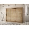 Armoire dressing,  longeur 250 cm, 3 portes, 2 penderies et 10 niches,  Gamme YORK